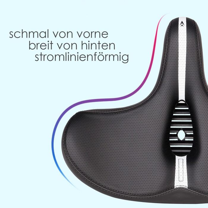 Зручний велосипедний сідло Midgard з дихаючим матеріалом, широке та з м'якою підкладкою для жінок та чоловіків, з вирізом O-Zone