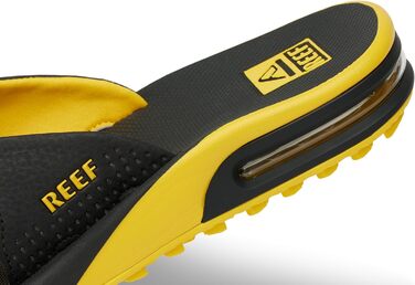 Шльпанці Reef Fanning Pregame для чоловіків (43 EU, чорний та жовтий)