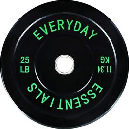 Олімпійський диск Everyday Essentials 25 фунтів, кольоровий, сталева втулка