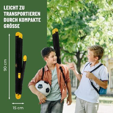 Ворота для футболу Umbro 90x59x61 см, складані, металеві, чорно-жовті, для дітей та дорослих, для тренувань вдома та на вулиці