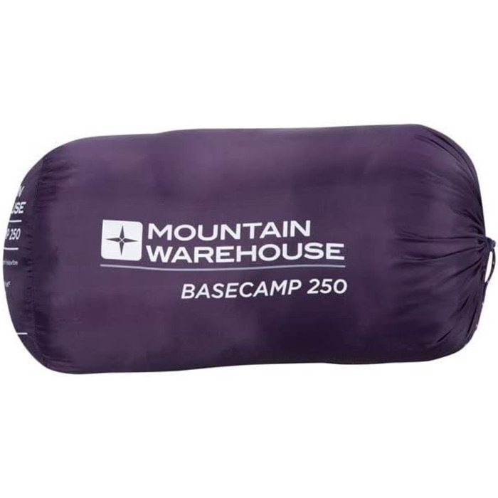 Спальний мішок Mountain Warehouse Basecamp 250 - для дорослих та дітей, блакитно-зелений (темно-фіолетовий)