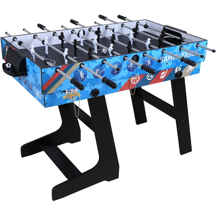 HLC 5-в-1 Багатофункціональний стіл для ігор: пінг-понг, хокей на повітрі, більярд, баскетбол, кікер