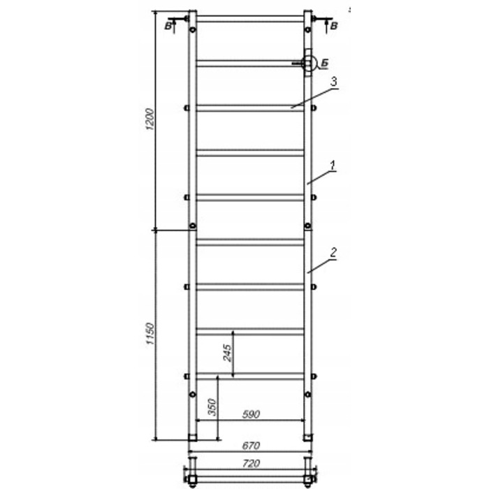 Тренажерна драбинка Pelltech, 220 см x 80 см