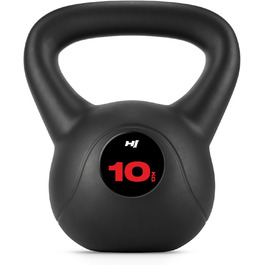 Кетлбел Hop-Sport 10 кг: пластикова гиря для всього тіла, зручні ручки, обладнання для домашнього спортзалу