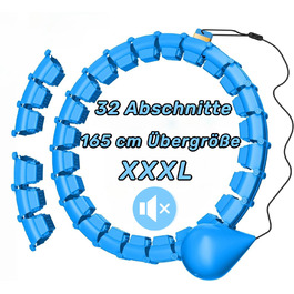 Обруч для схуднення з ваговим кільцем Smart Hoop (32 вузли, 57-165 см) Blau - фітнес обруч для дорослих