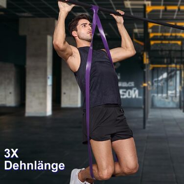Набір допоміжних еластичних стрічок для підтягувань Klimmzug-Hilfsband-Set, для силових тренувань та формування тіла, фітнес-стрічки для чоловіків, вантажопідйомність 6.8–54 кг