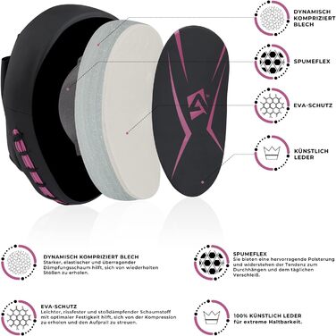 Боксерські рукавиці-лапи AQF Pratzen для муай-тай, кікбоксингу, MMA, карате (рожеві)