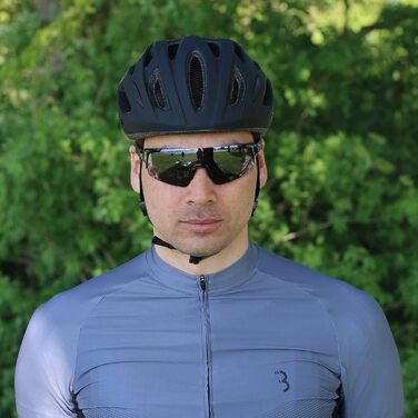 Велосипедний шолом BBB Cycling Condor для дорослих, матовий чорний, знімний візор, захист від комах, для MTB та шосейних велосипедів (54-58 см)