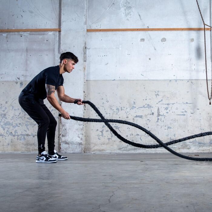 Скакалка для фітнесу VirtuFit Battle Rope Pro 9м - тренувальний трос для сліп-тренінгу