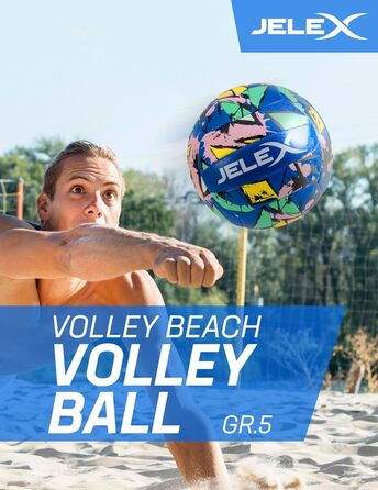 JELEX Волейбольний м'яч для пляжного волейболу, розмір 5, для гри в приміщенні та на вулиці, підходить для початківців, професіоналів, підлітків та дорослих, тренувальний м'яч, зелений