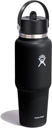 Термобутилка Hydro Flask 946 мл з соломинкою, вакуумна ізоляція TempShield, нержавіюча сталь, без BPA, чорна