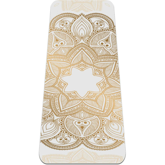 Йога-мат Golden Mandala BestIdeas, білий, для йоги, пілатесу, фітнесу, чоловіків, жінок, дітей, нековзкий, для початківців