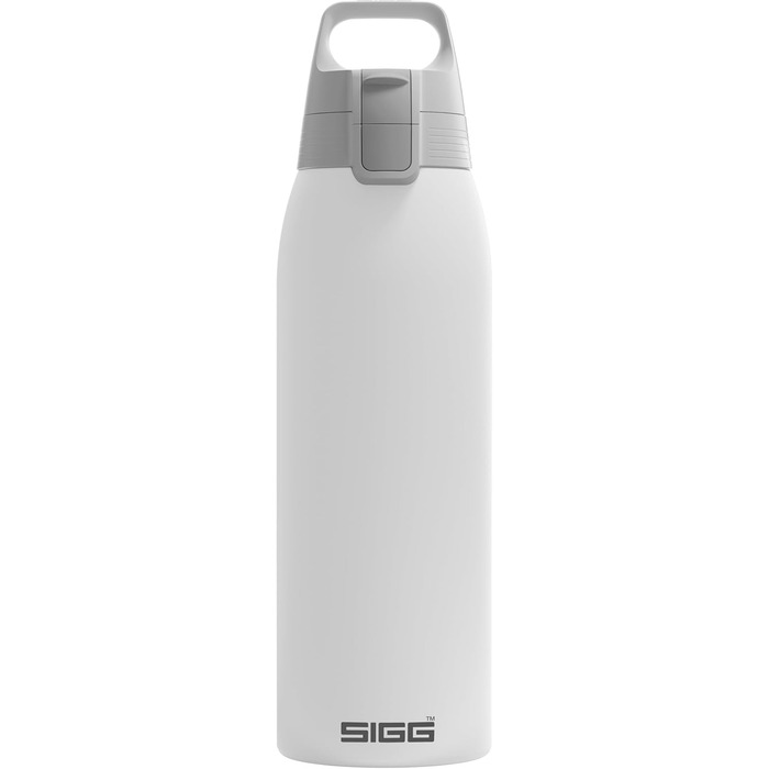 Термос SIGG Shield One 1 л білий – ізольована пляшка для газованих напоїв, герметична, з нержавіючої сталі, без BPA, для води та напоїв, придатна для миття в посудомийці, 90% перероблений метал