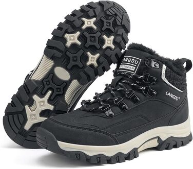 Зимові черевики жіночі, снігоступи, антиковзаючі, зимові черевики 37-42 EU (41 EU, Чорний)