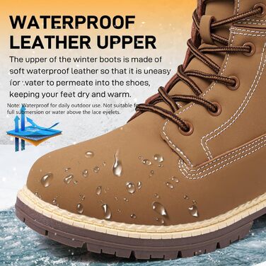 Зимові черевики жіночі утеплені, водонепроникні, зимові черевики, черевики від снігу, теплі зимові черевики, короткі черевики, туристичні черевики, підошва не слизька, колір верблюжий, 38 EU