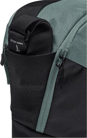 Велосумка VAUDE Cycle Messenger L 20 л з дощовиком, універсальна, чорна/зелена — месенджер для велосипеда