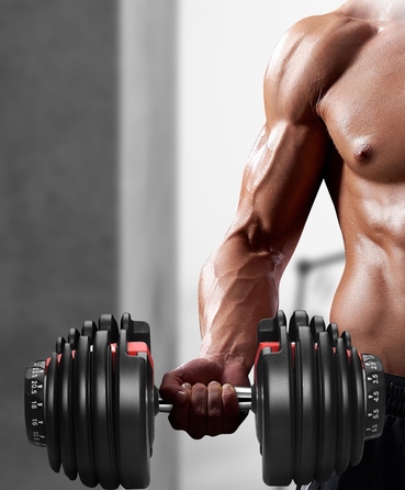 Регульовані обгумовані гантелі Fitli 1 x 24 кг