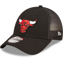 Кепка New Era Chicago Bulls NBA Home Field Black 9Forty Trucker Strapback - оригінальна кепка з логотипом команди