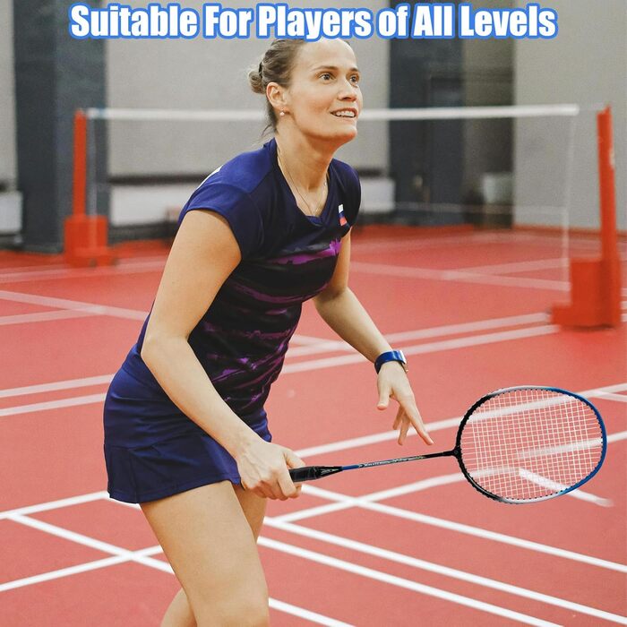 Набір для бадмінтона Magicorange (4 шт.): ракетки, воланчики, намотка, сумка. Червоний та зелений (синій та зелений)