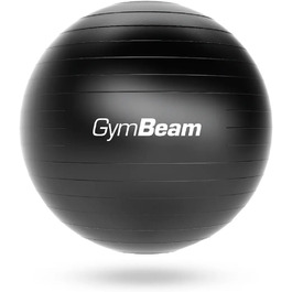 Гімнастичний м’яч GymBeam 85 см з насосом, чорний – для стабільності, контролю тіла, зміцнення м’язів і профілактики болю у спині