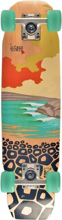 Скейтборд JUCKER HAWAII PONO KICK Woodyboard для дітей та дорослих, дерев'яний міні-лонгборд, круїзер для міста, повністю зібраний