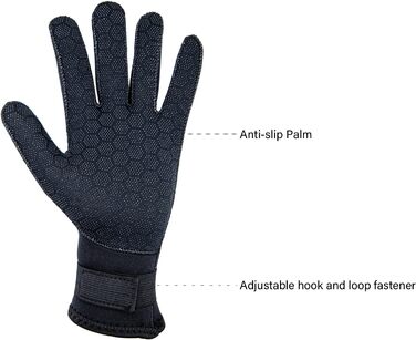 WEAXIO Неопренові рукавички для плавання та дайвінгу 3мм/5мм, чоловічі/жіночі, зимові терморукавички преміум-якості, рукавички для плавання XL 5мм