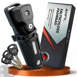 Замок для велосипеда складний, карбонової сталі, висока безпека з кріпленням - Оригінал (з замком)