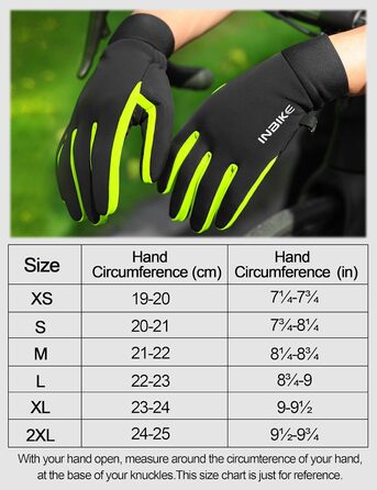 Зимові рукавички для велоспорту та катання на лижах з сенсорним екраном, теплі, вітронепроникні, WF709, зелені (чорний та зелений), розмір S