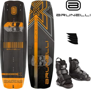 Вейкборд комплект Brunelli Carbon 138 см з кріпленнями S/M (38-42), карбон, для вейкбордингу