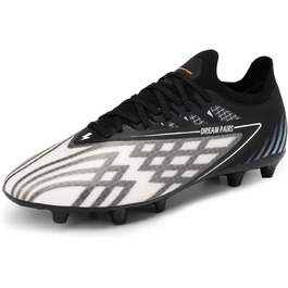 Футбольні бутси DREAM PAIRS для чоловіків, професійні, зі штирями, для гри на траві, чорно-білі, 39 EU