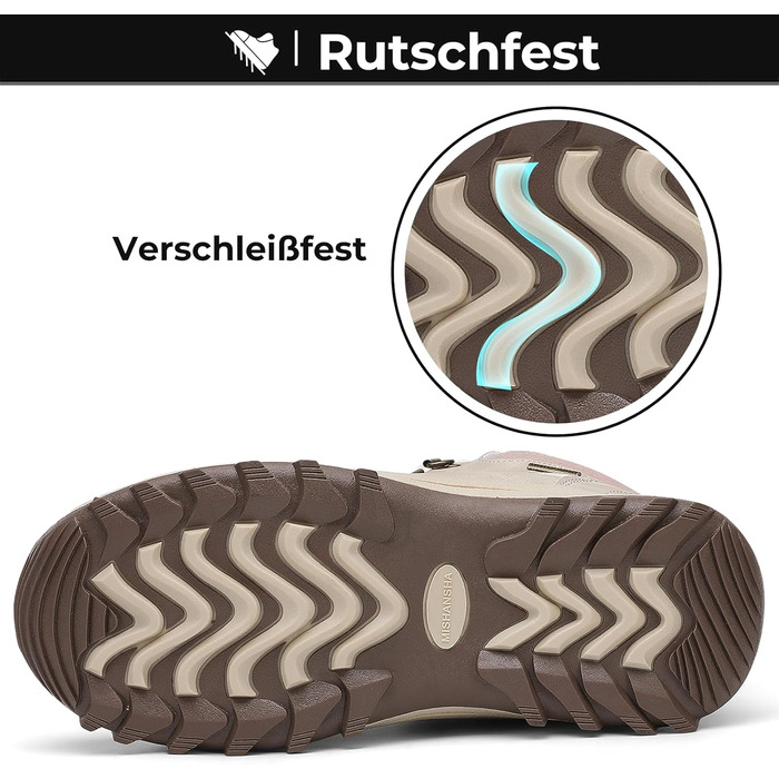 Зимові черевики Mishansha для чоловіків та жінок. Теплі, з підкладкою, зимові чоботи для активного відпочинку. Розміри 36-48 EU, колір слонова кістка