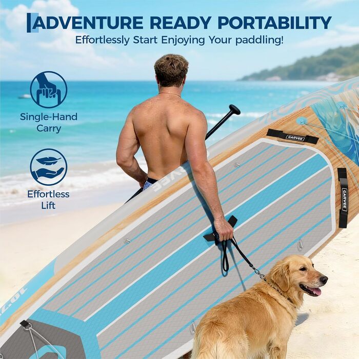 Надувний SUP Борд Преміум Класу з Аксесуарами, Кріпленням для Камери та Регульованим Веслом