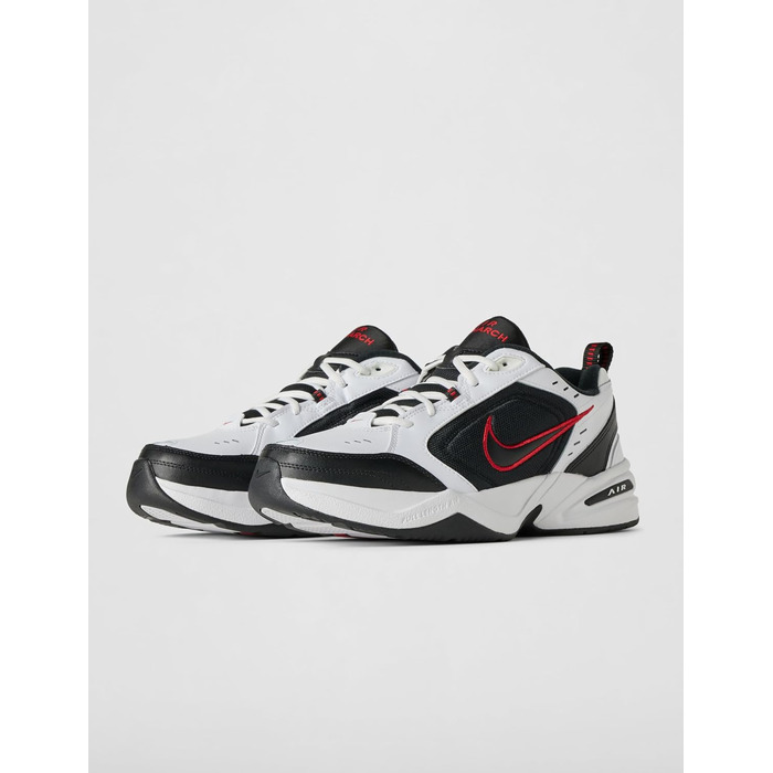 Чоловічі кросівки Nike Air Monarch IV для фітнесу та прогулянок, White Black Varsity Red, розмір 42 EU