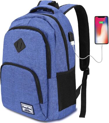 Рюкзак для ноутбука YAMTION 35L з USB, водонепроникний, для чоловіків і жінок, шкільний