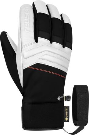 Reusch Jupiter Gore-TEX зимові утеплені водонепроникні вітрозахисні унісекс лижні рукавички для дорослих, чорні-білі-червоні, розмір 10.5