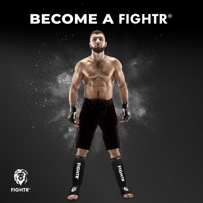Захисні щитки FIGHTR® для гомілки з ідеальною посадкою та м'якою підкладкою для кікбоксингу, MMA, муай-тай та інших єдиноборств