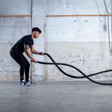 Скакалка для фітнесу VirtuFit Battle Rope Pro 9м - тренувальний трос для сліп-тренінгу