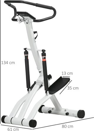 Сходи-степер SPORTNOW для дому, складаний з LCD-екраном, датчиком пульсу, 12 рівнів опору, компактний вертикальний клімбер для кардіотренувань та загальної фізичної підготовки