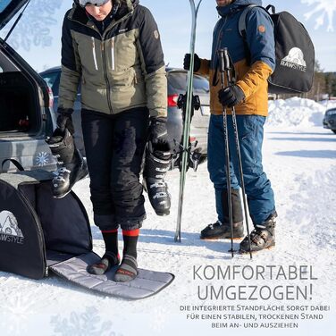 Чохол для лижних черевиків Rawstyle: рюкзак для лиж, черевиків, шолома, хард- та софт-боти, інлайни. Сірий, модель 3