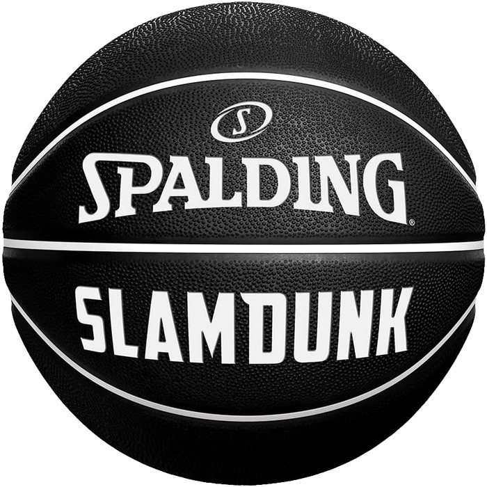 Баскетбольний м'яч Spalding Slam Dunk розмір 5, чорний, гумовий, для вулиці