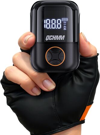 Портативний електричний насос для велосипеда з манометром, 120 PSI, для автомобільних та Presta ніпелів, підходить для шосейних, гірських, міських велосипедів та електровелосипедів