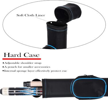 Професійний більярдний кий CGB-500: двочастинний, канадський клен, 58' (19/20oz), з жорстким кейсом