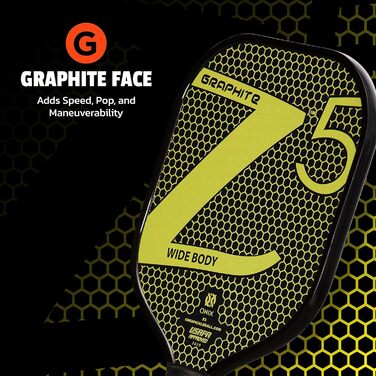 Піклбол ракетка Onix Z5 з карбону та графіту, м'яка ручка, сертифікована USA Pickleball