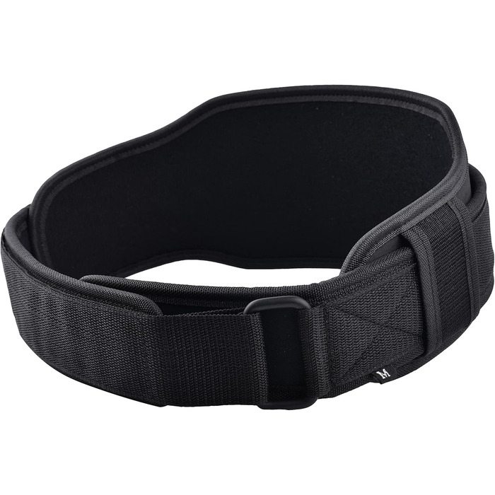 Пояс для важкої атлетики з неопрену, 14 см, з подвійним опором, для присідань, чорний, XL