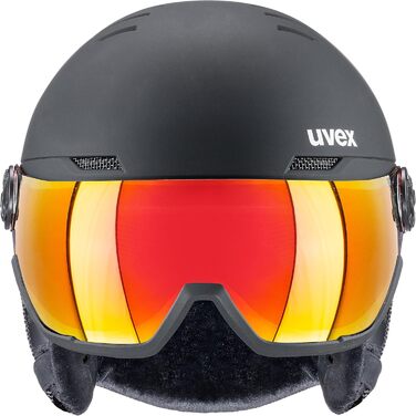 Гірськолижний шолом uvex Wanted Visor з візором, матовий синьо-чорний, 54-58 см