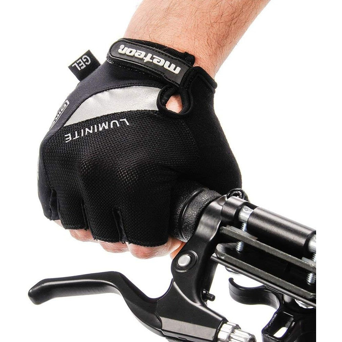 Рукавички MTB Meteor Radhandschuhe для чоловіків, жінок та дітей. Гелеві вставки, модель GX31, зелений колір. Рукавички для гірського велосипеда, велоспорту, даунхілу та хайкінгу.