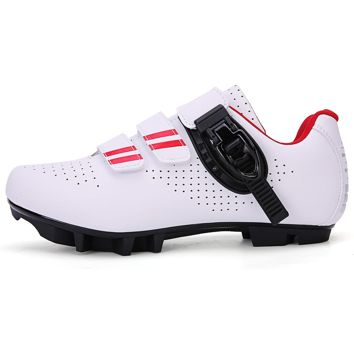 Велосипедні черевики для жінок та чоловіків MTB, Radsport, Mountainbike, кросівки, дихаючі, outdoor, велосипедні, Spin, MTB (44 EU, білий, червоний)