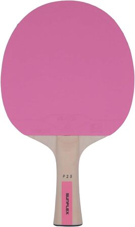 Sunflex® Color COMP P25 ракетка для настільного тенісу з рожевою накладкою, ITTF сертифікат, для початківців, легка, з увігнутою ручкою