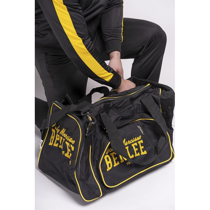 Чоловіча спортивна сумка Benlee Rocky Marciano LOCKER 5, 90 см, чорна/жовта, з плечовим ременем