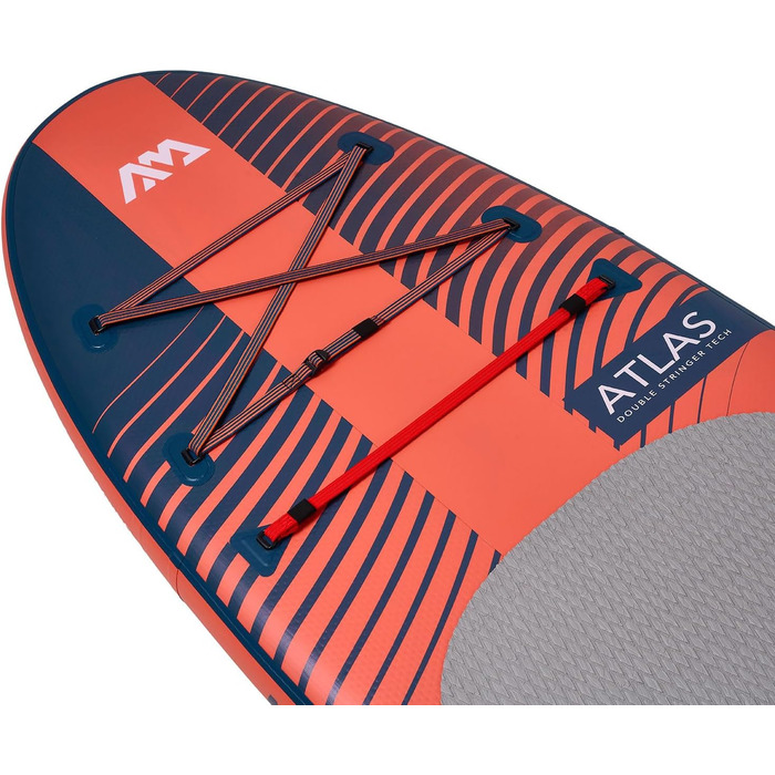 Надувна SUP-дошка Aqua Marina Atlas 366x86x15 см з каяк-сидінням і подвійним веслом, комплект, червона